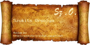 Szukits Orsolya névjegykártya